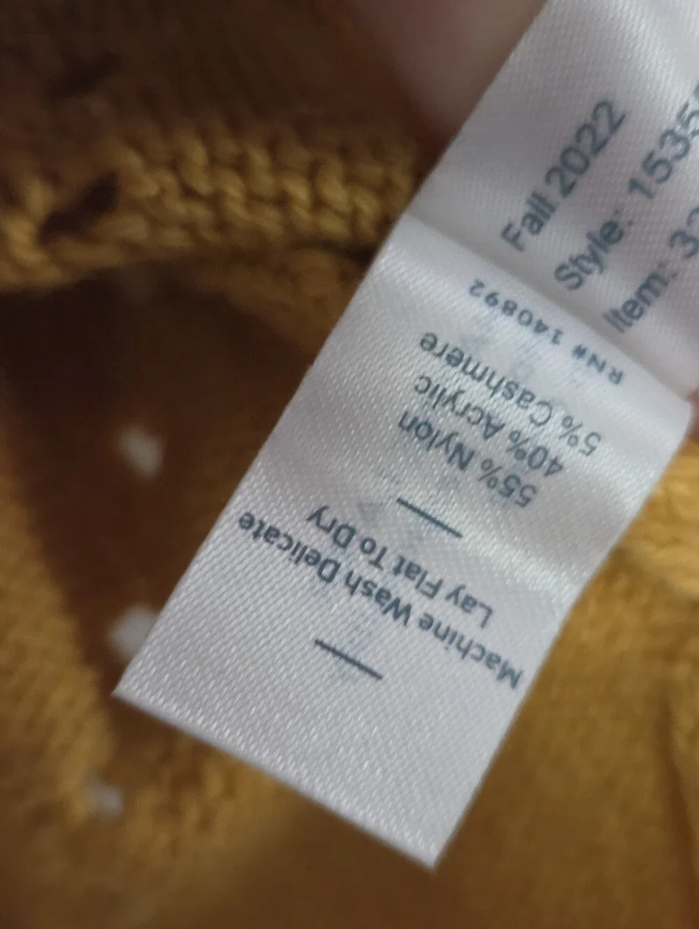 Marine Layer Eyelet Chevron Sweater in Mustard